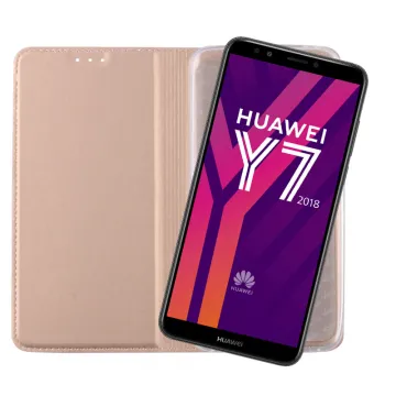 VOLTE-TEL MAGNET BOOK STAND ΘΗΚΗ HUAWEI Y7 2018/Y7 PRIME 2018/HONOR 7C 5.99in GOLD