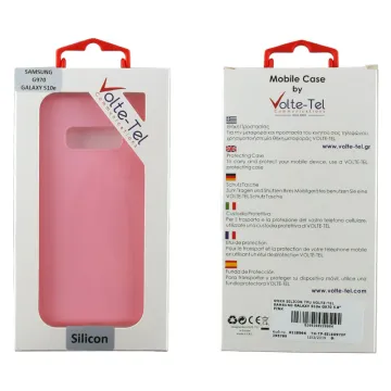 VOLTE-TEL SILICON TPU ΘΗΚΗ SAMSUNG S10e G970 5.8in CAMERA GUARD PINK