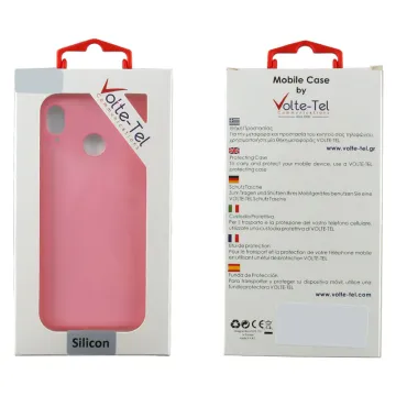 VOLTE-TEL SILICON TPU ΘΗΚΗ SAMSUNG A40 A405 5.9in CAMERA GUARD PINK