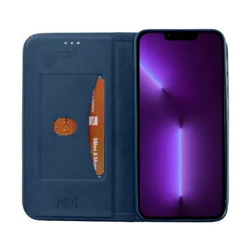 IDOL 1991 ELITE ΘΗΚΗ IPHONE 13 PRO MAX 6.7in ANTI-RFID BOOK STAND BLUE