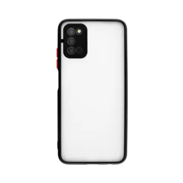 LIME HARDSHELL FUSION ΘΗΚΗ SAMSUNG A03s A037 6.5in FULL CAMERA PROTECTION BLACK WITH RED KEYS