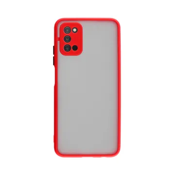 LIME HARDSHELL FUSION ΘΗΚΗ SAMSUNG A03s A037 6.5in FULL CAMERA PROTECTION RED WITH BLACK KEYS