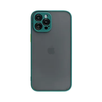 LIME HARDSHELL FUSION ΘΗΚΗ IPHONE 12 PRO 6.1in FULL CAMERA PROTECTION DARK GREEN WITH YELLOW KEYS