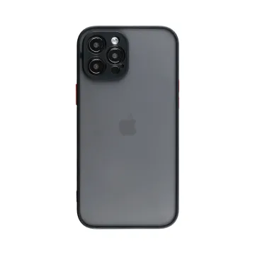 LIME HARDSHELL FUSION ΘΗΚΗ IPHONE 12 PRO MAX 6.7in FULL CAMERA PROTECTION BLACK WITH RED KEYS