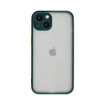 LIME HARDSHELL FUSION ΘΗΚΗ IPHONE 13 6.1in FULL CAMERA PROTECTION DARK GREEN WITH YELLOW KEYS