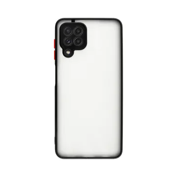 LIME HARDSHELL FUSION ΘΗΚΗ SAMSUNG A22 4G A225 6.4in FULL CAMERA PROTECTION BLACK WITH RED KEYS