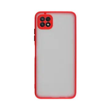 LIME HARDSHELL FUSION ΘΗΚΗ SAMSUNG A22 5G A226 6.6in FULL CAMERA PROTECTION RED WITH BLACK KEYS
