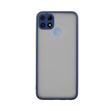 LIME HARDSHELL FUSION ΘΗΚΗ REALME C25/C25S 6.5in FULL CAMERA PROTECTION BLUE WITH YELLOW KEYS