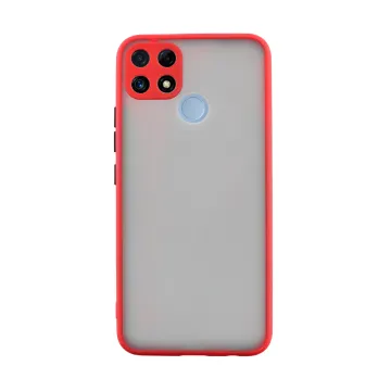 LIME HARDSHELL FUSION ΘΗΚΗ REALME C25/C25S 6.5in FULL CAMERA PROTECTION RED WITH BLACK KEYS