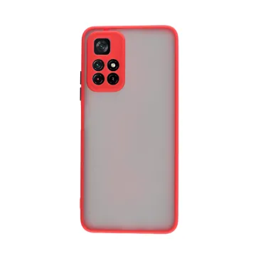 LIME HARDSHELL FUSION ΘΗΚΗ XIAOMI POCO M4 PRO 5G/REDMI NOTE 11T 5G 6.6in FULL CAMERA PROTECTION RED WITH BLACK KEYS