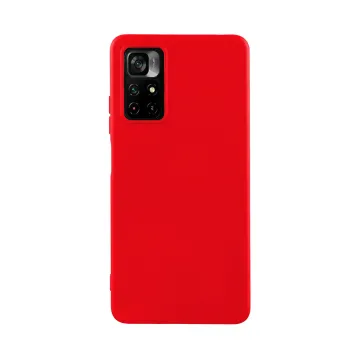 IDOL 1991 VELVET TPU ΘΗΚΗ XIAOMI POCO M4 PRO 5G/REDMI NOTE 11T 5G 6.6in 4 SIDE CAMERA GUARD PROTECTION RED