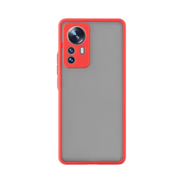 LIME HARDSHELL FUSION ΘΗΚΗ XIAOMI 12 PRO 6.73in FULL CAMERA PROTECTION RED WITH BLACK KEYS