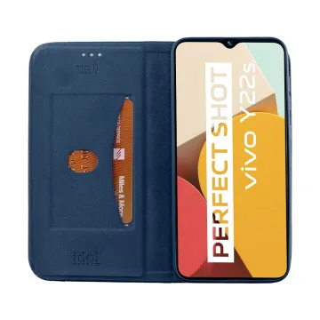 IDOL 1991 ELITE ΘΗΚΗ VIVO Y22/Y22s 6.55in ANTI-RFID BOOK STAND BLUE