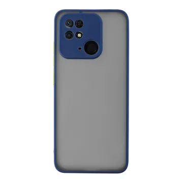 LIME HARDSHELL FUSION ΘΗΚΗ XIAOMI REDMI 10C/REDMI 10 POWER 6.71in FULL CAMERA PROTECTION BLUE WITH YELLOW KEYS