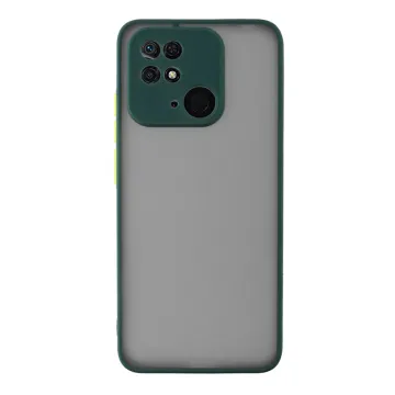 LIME HARDSHELL FUSION ΘΗΚΗ XIAOMI REDMI 10C/REDMI 10 POWER 6.71in FULL CAMERA PROTECTION GREEN WITH YELLOW KEYS