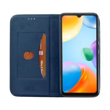 IDOL 1991 ELITE ΘΗΚΗ XIAOMI REDMI 10C/REDMI 10 POWER 6.71in ANTI-RFID BOOK STAND BLUE