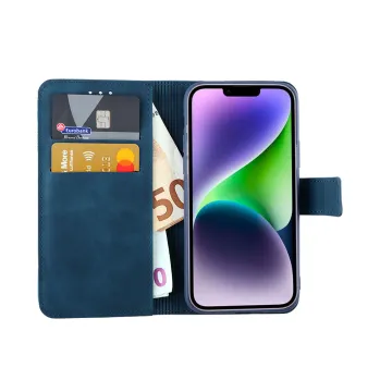 LIME ESSENTIAL ΘΗΚΗ IPHONE 14 6.1in MAGNET BOOK STAND CLIP DARK BLUE