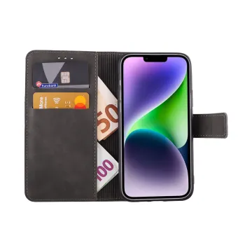 LIME ESSENTIAL ΘΗΚΗ IPHONE 14 PLUS 6.7in MAGNET BOOK STAND CLIP GREY