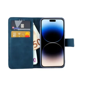 LIME ESSENTIAL ΘΗΚΗ IPHONE 14 PRO MAX 6.7in MAGNET BOOK STAND CLIP DARK BLUE