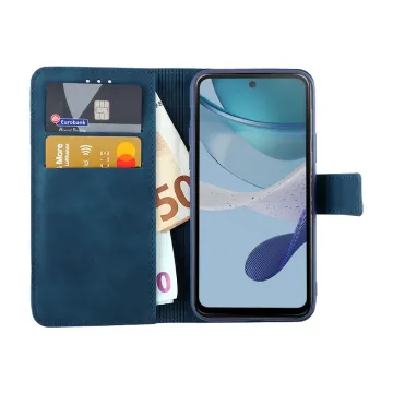LIME ESSENTIAL ΘΗΚΗ MOTOROLA MOTO G53 5G/ G13 4G/ G23 4G 6.5in MAGNET BOOK STAND CLIP DARK BLUE