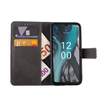 LIME ESSENTIAL ΘΗΚΗ NOKIA C22 6.5in MAGNET BOOK STAND CLIP GREY