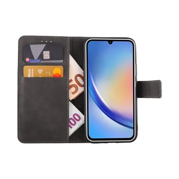 LIME ESSENTIAL ΘΗΚΗ SAMSUNG A34 5G A346 6.6in MAGNET BOOK STAND CLIP GREY