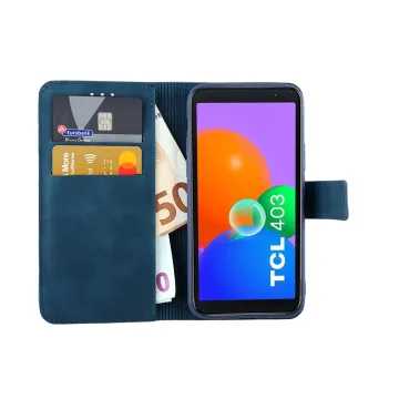 LIME ESSENTIAL ΘΗΚΗ TCL 403 T431 6.0in MAGNET BOOK STAND CLIP DARK BLUE