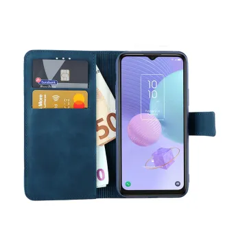 LIME ESSENTIAL ΘΗΚΗ TCL 405 T506D/406/408 T507 6.6in MAGNET BOOK STAND CLIP DARK BLUE