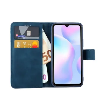 LIME ESSENTIAL ΘΗΚΗ XIAOMI REDMI 9A/REDMI 9AT 6.53in MAGNET BOOK STAND CLIP DARK BLUE