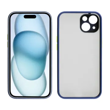 LIME HARDSHELL FUSION ΘΗΚΗ IPHONE 15 6.1in FULL CAMERA PROTECTION BLUE WITH YELLOW KEYS