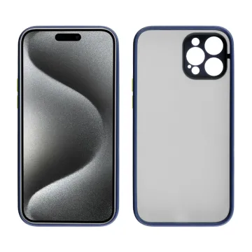 LIME HARDSHELL FUSION ΘΗΚΗ IPHONE 15 PRO 6.1in FULL CAMERA PROTECTION BLUE WITH YELLOW KEYS