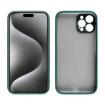LIME HARDSHELL FUSION ΘΗΚΗ IPHONE 15 PRO MAX 6.7in FULL CAMERA PROTECTION GREEN WITH YELLOW KEYS