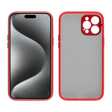 LIME HARDSHELL FUSION ΘΗΚΗ IPHONE 15 PRO MAX 6.7in FULL CAMERA PROTECTION RED WITH BLACK KEYS