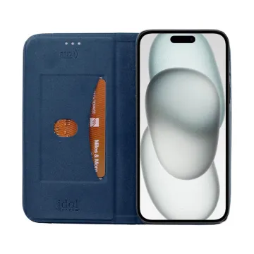 IDOL 1991 ELITE ΘΗΚΗ IPHONE 15 PLUS 6.7in ANTI-RFID BOOK STAND BLUE