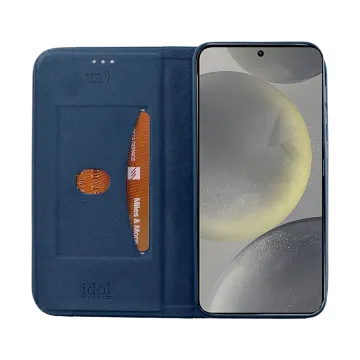 IDOL 1991 ELITE ΘΗΚΗ SAMSUNG S24 5G S921 6.2in ANTI-RFID BOOK STAND BLUE