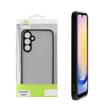 LIME HARDSHELL FUSION ΘΗΚΗ SAMSUNG A25 5G A256 6.5in FULL CAMERA PROTECTION BLACK WITH RED KEYS