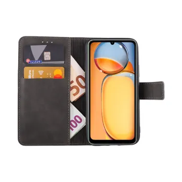 LIME ESSENTIAL ΘΗΚΗ XIAOMI POCO C65/ POCO M6 5G 6.74in MAGNET BOOK STAND CLIP GREY