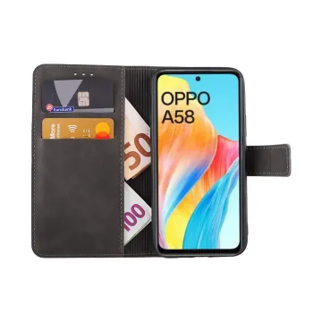 LIME ESSENTIAL ΘΗΚΗ OPPO A58 4G 6.72in MAGNET BOOK STAND CLIP GREY
