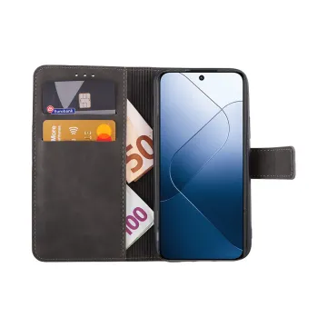 LIME ESSENTIAL ΘΗΚΗ XIAOMI 14 5G 6.36in MAGNET BOOK STAND CLIP GREY