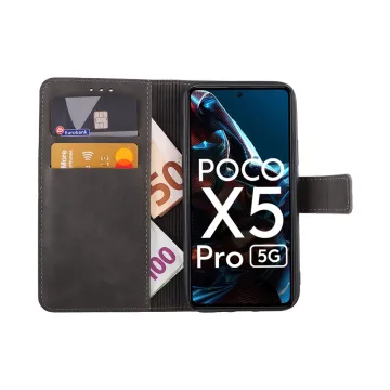 LIME ESSENTIAL ΘΗΚΗ XIAOMI POCO X5 PRO 5G 6.67in MAGNET BOOK STAND CLIP GREY