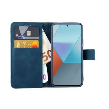 LIME ESSENTIAL ΘΗΚΗ XIAOMI REDMI NOTE 13 PRO 5G 6.67in MAGNET BOOK STAND CLIP DARK BLUE