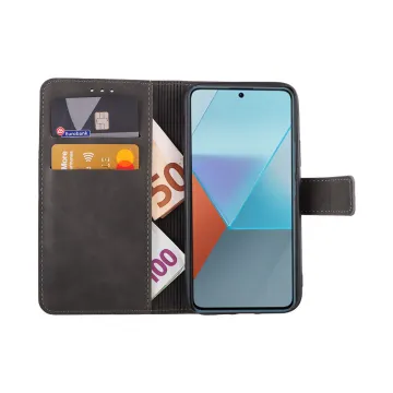 LIME ESSENTIAL ΘΗΚΗ XIAOMI REDMI NOTE 13 PRO 5G 6.67in MAGNET BOOK STAND CLIP GREY