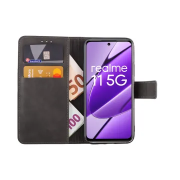 LIME ESSENTIAL ΘΗΚΗ REALME C67 5G/REALME 11 5G 6.72in MAGNET BOOK STAND CLIP GREY