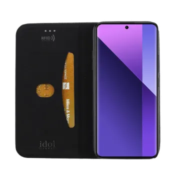 IDOL 1991 ELITE ΘΗΚΗ XIAOMI REDMI NOTE 13 PRO PLUS 5G 6.67in ANTI-RFID BOOK STAND BLACK