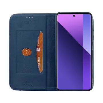 IDOL 1991 ELITE ΘΗΚΗ XIAOMI REDMI NOTE 13 PRO PLUS 5G 6.67in ANTI-RFID BOOK STAND BLUE