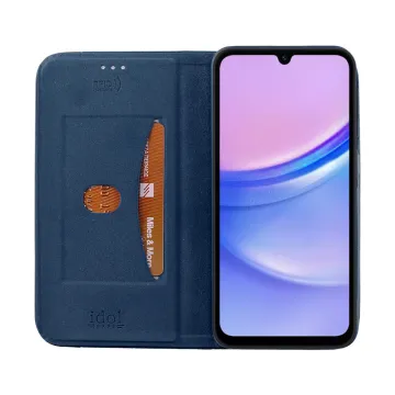 IDOL 1991 ELITE ΘΗΚΗ SAMSUNG A15 4G A155/A15 5G A156 6.4in ANTI-RFID BOOK STAND BLUE