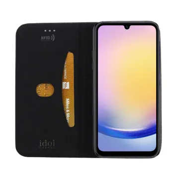 IDOL 1991 ELITE ΘΗΚΗ SAMSUNG A35 5G A356 6.6in ANTI-RFID BOOK STAND BLACK