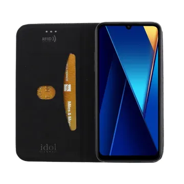 IDOL 1991 ELITE ΘΗΚΗ XIAOMI POCO C65/ POCO M6 5G 6.74in ANTI-RFID BOOK STAND BLACK