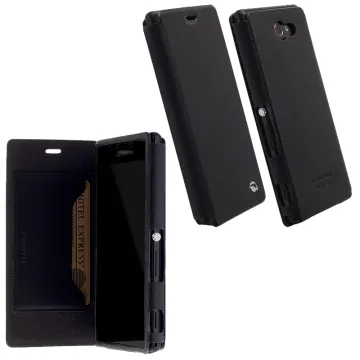 KRUSELL MALMO ΘΗΚΗ SONY XPERIA M2 D2303 LEATHER FLIPCOVER BLACK