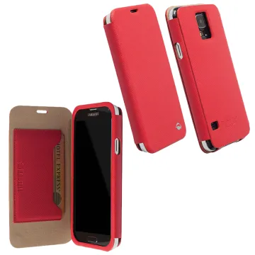 KRUSELL MALMO ΘΗΚΗ SAMSUNG S5 G900F LEATHER FLIPCOVER RED
